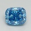1.77 Ct. Fancy Vivid Blue Cushion Lab Grown Diamond