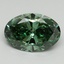 3.01 Ct. Fancy Vivid Pacific Green Oval Lab Grown Diamond