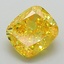 1.49 Ct. Fancy Vivid Yellow Cushion Lab Grown Diamond