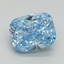 2.01 Ct. Fancy Vivid Blue Cushion Lab Grown Diamond