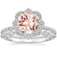 PT Morganite Reina Diamond Ring with Versailles Diamond Ring (3/8 ct. tw.), smalltop view