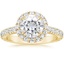18K Yellow Gold Sienna Halo Three-Quarter Coverage Diamond Ring (3/4 ct. tw.), smalltop view