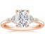 14K Rose Gold Verbena Diamond Ring, smalltop view