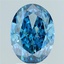 3.67 Ct. Fancy Vivid Blue Oval Lab Grown Diamond