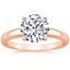 14K Rose Gold Comfort Fit 3mm Ring, smalltop view