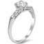 The Jada Ring, smalltop view on a hand