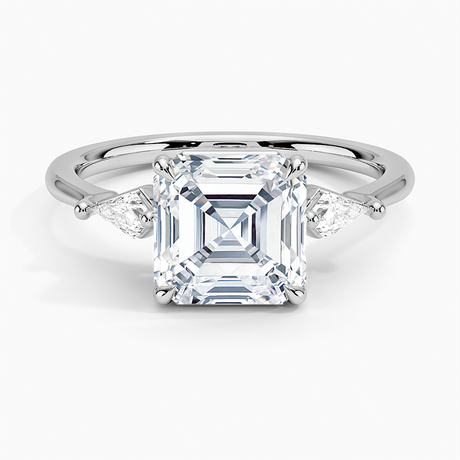 18K White Gold Cometa Three Stone Diamond Ring
