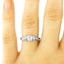 The Yvette Ring, smalltop view on a hand