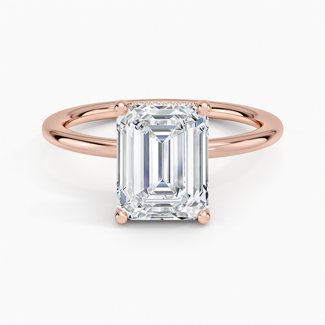 Flush Fit Hidden Halo Diamond Ring