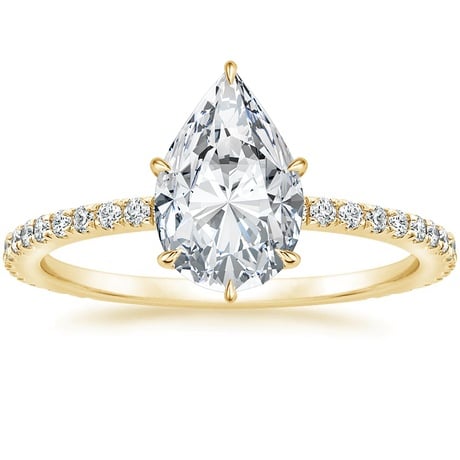18K Yellow Gold Demi Diamond Ring with Luxe Ballad Diamond Ring