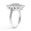 Mult-Halo Oval Diamond Ring, smallside view