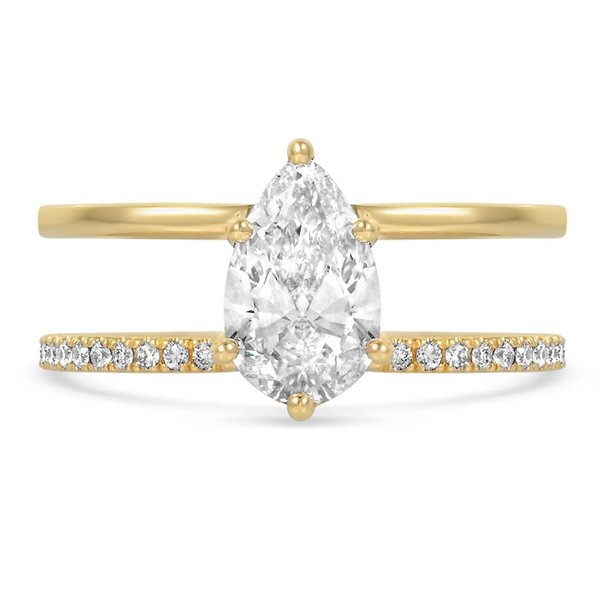double band teardrop ring