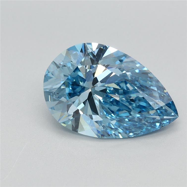 1.86 Ct. Fancy Vivid Blue Pear Lab Grown Diamond