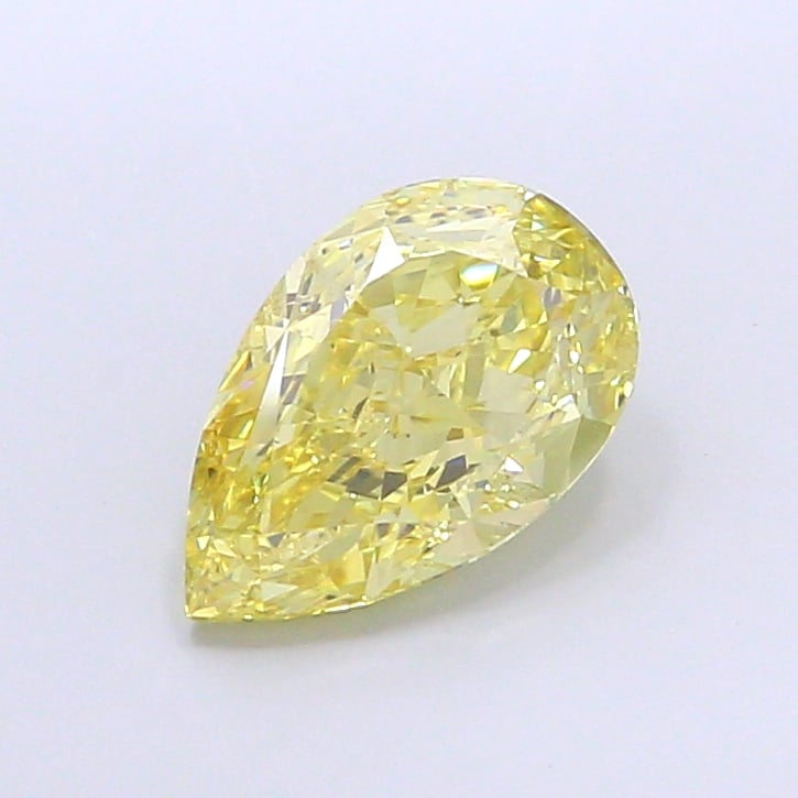 3.38 Ct. Fancy Intense Yellow Pear Lab Grown Diamond